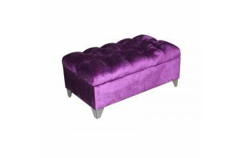 Банкетка с каретной стяжкой Ингола 18 фиолетовый