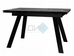 Стол SKL 140 керамика черный мрамор/подстолье черное
