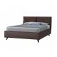 Кровать Сандра с ПМ 1400х2000 мм микровелюр шоколад