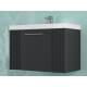 Тумба Альба 80 подвесная 1 ящик раковина Слим 80 антрацит
