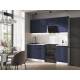 Кухня Николь 2100 мм Холст сапфировый