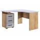 Стол компьютерный 1200 угловой Лайт-2 дуб крафт золотой/белый