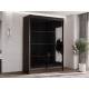 Шкаф-купе Гранд-1 1600 Дуб Венге-двери Лакобель черный