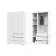Шкаф с ящиками Хелен 3-х створчатый ШК 06 Белый шагрень
