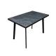 Стол раздвижной Лэнд черный камень/черный