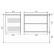 Тумба с раковиной Uperwood Next Premium белая/графит 2 ящика 70 см
