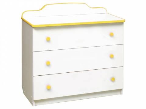 Комод с тремя ящиками Радуга желтый
