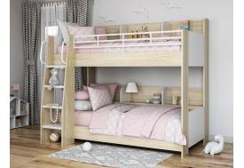 Кровать Соня 5 левая ясень шимо светлый-белый