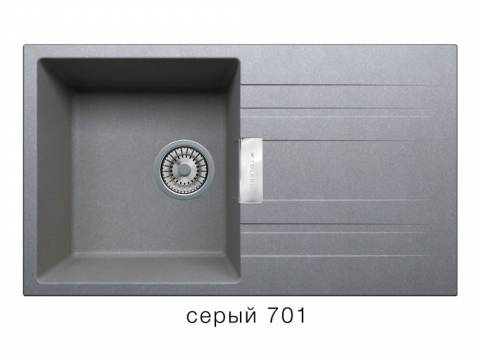 Кухонная мойка Tolero Loft TL750 Серый 701