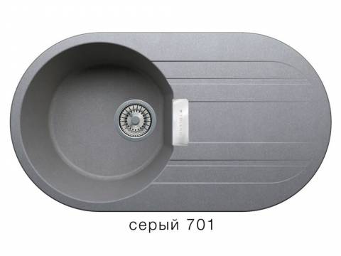 Кухонная мойка Tolero Loft TL780 Серый 701