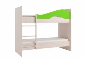 Двухъярусная кровать Мая без ящиков на щитах-Лайм