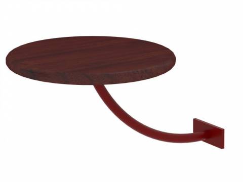 Полка прикроватная Милсон круглая коричневая