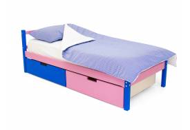 Кровать Svogen classic с ящиками синий-лаванда