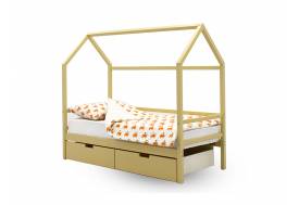 Кровать-домик Svogen с ящиками бежевый