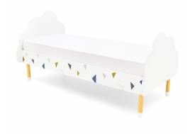 Кровать Stumpa Облако с рисунком Треугольники зеленый, синий