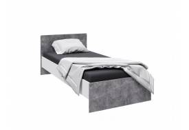 Кровать 900 Лючия белый/ателье светлое