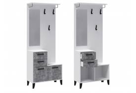 Прихожая Витра 800 центр белый/ателье светлое