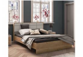 Кровать Соната 1600 белый-дуб крафт золотой