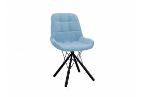 Стул Лира паутинка небесно-серый, черные ножки