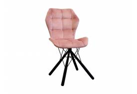 Стул Бабочка паутинка пудровый, черные ножки