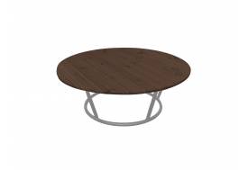 Стол Папасан круглый без ротанга серый