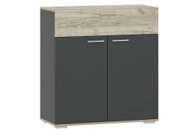 Тумба Санти НМ 013.77 Антрацит/Дуб Крафт Серый
