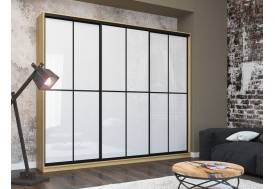 Шкаф-купе Лофт Шк30-47 3000 3 двери глубина 470 фасад МДФ белый глянец +