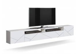 Тумба Прага фасад с фрезеровкой софт белый