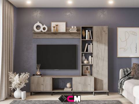 Гостиная Аурелия Дуб Крафт серый