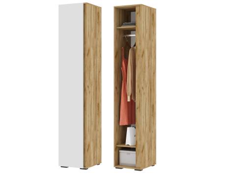 Пенал закрытый ПН 01 Хелен Дуб Крафт золотой/Белый шагрень