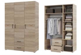 Шкаф трехстворчатый 2 ящика Victor Сонома