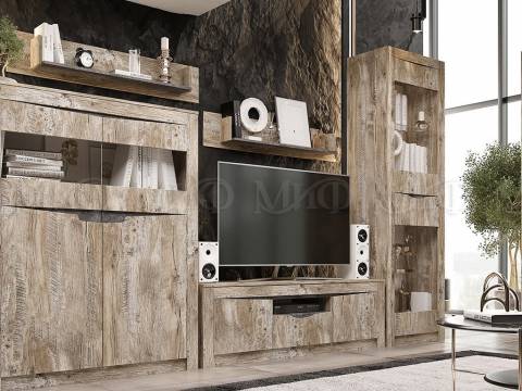 Гостиная Ривьера Дуб Юкон, Бетон темный