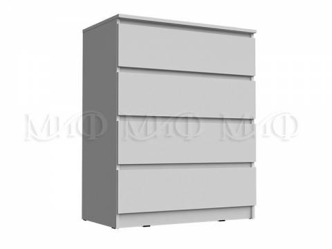 Комод 800 4 ящика Челси Белый глянец