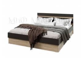 Кровать Ким 1400 с ПМ Ким Графит софт, сонома