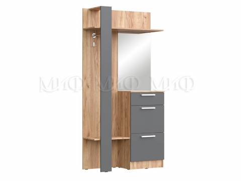 Вешалка комбинированная Мартина Графит, Дуб крафт