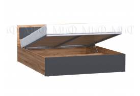 Кровать с подъемным механизмом 1400 Мартина Графит, Дуб крафт