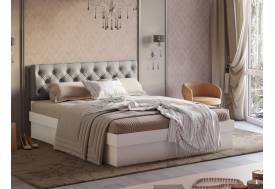 Кровать Луара 3 1600 ламели серая