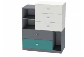 Комод Клео К-1 графит, миндаль, океан