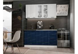 Кухонный гарнитур Вита МДФ 1600 шато белый/шато индиго