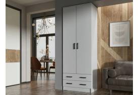 Шкаф Дуэт платяной белый гладкий