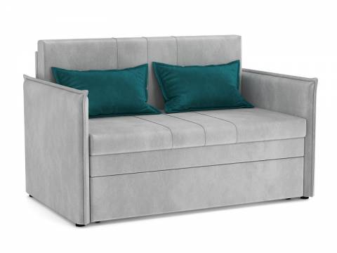Диван Дэнди велюр тенерифе грей/велюр тенерифе изумруд