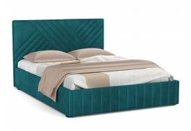 Кровать Гамма 1400 с основанием велюр тенерифе изумруд