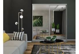 Шкаф-купе Юлия 2400 зеркало/зеркало серый