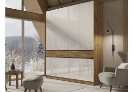 Шкаф 4-х створчатый Роджина Белый глянец