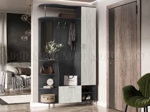 Прихожая Лика-2 крафт белый, графит