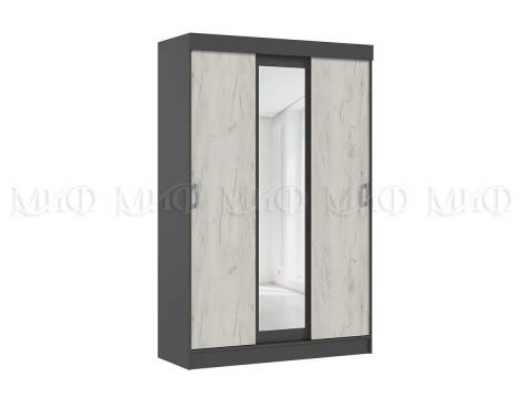 Шкаф Бася Миф Дуб крафт белый/Графит