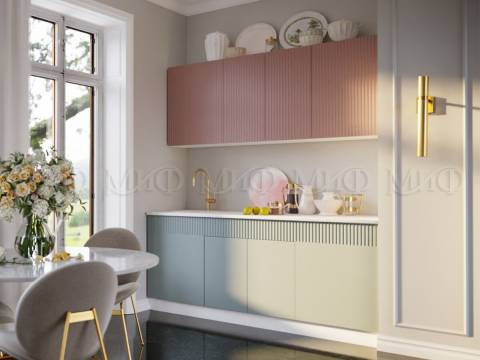 Кухонный гарнитур Оливия 2000 Шарли Pink/Шарли Бриз