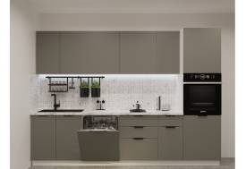 Кухонный гарнитур арт 4 Фаска Обсидиан 3000 мм