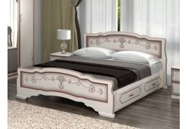 Кровать Карина-6 с 2-мя ящиками 900 Дуб молочный