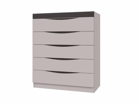 Комод 5 ящиков Тиана Персидский Жемчуг/Вольфрам